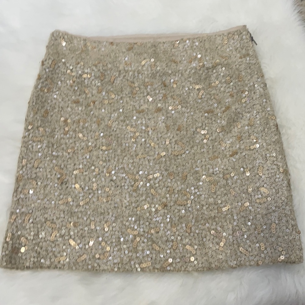 Banana Republic tweed and sequin skirt
